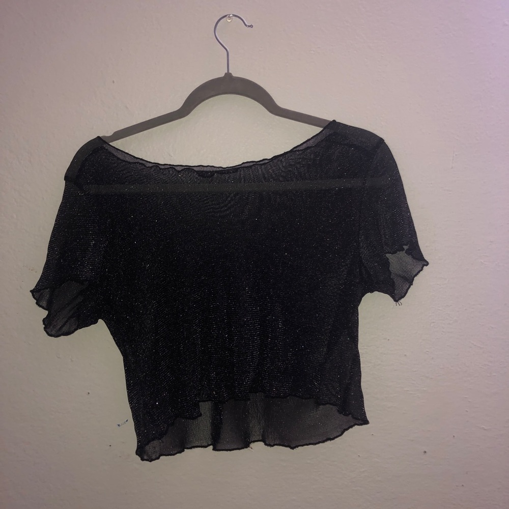 Sheer glitter top